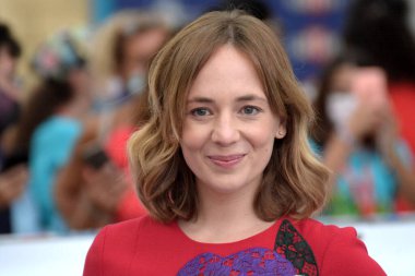 GIFFONI VALLE PIANA - 25 Temmuz 2021: Sara Lazzaro Giffoni Film Festivali 50 Plus - 25 Temmuz 2021 Giffoni Valle Piana, İtalya.