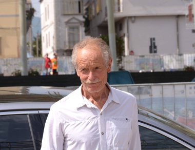 GiFFONI VALLE PIANA - 27 Temmuz 2021: Erri De Luca Giffoni Film Festivali 50 Plus - 27 Temmuz 2021 Giffoni Valle Piana, İtalya.