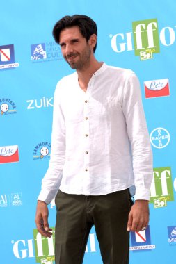 GIFFONI VALLE PIANA - 29 Temmuz 2021: Francesco Bellina Giffoni Film Festivali 50 Plus - 29 Temmuz 2021 Giffoni Valle Piana, İtalya.