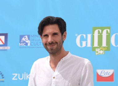 GIFFONI VALLE PIANA - 29 Temmuz 2021: Francesco Bellina Giffoni Film Festivali 50 Plus - 29 Temmuz 2021 Giffoni Valle Piana, İtalya.