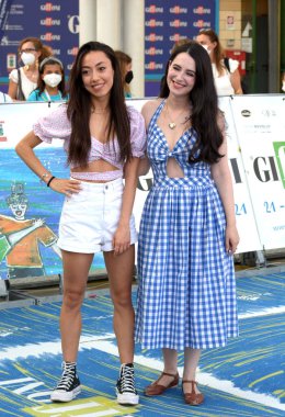 Giffoni Film Festivali 50 Plus 'ta Shanti Winiger ve Shinhai Ventura 27 Temmuz 2021' de Giffoni Valle Piana, İtalya 'da.