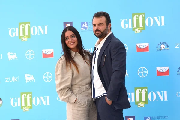 Giffoni Valle Piana Italien Juli 2021 Pina Turco Och Edoardo — Stockfoto