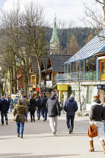 Celkový pohled na Krupowki street — Stock fotografie