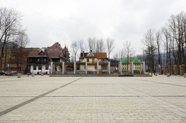 Zakopane, bağımsızlık Meydanı üzerinden görünüm