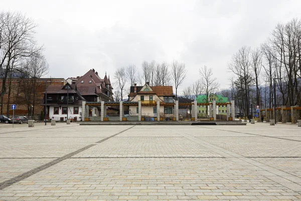 Zakopane, krásný výhled na náměstí nezávislosti — Stock fotografie