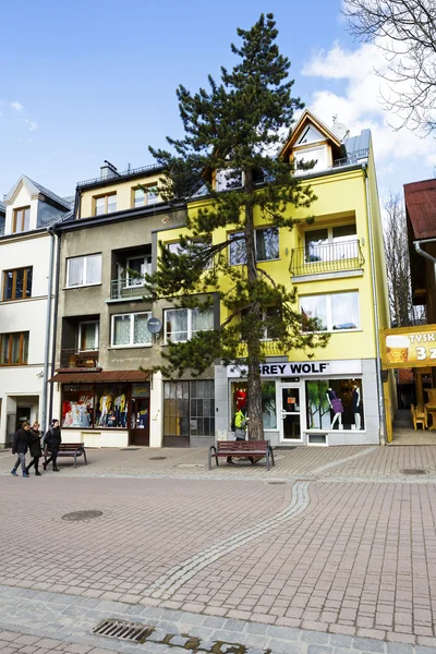 Zakopane, townhouse at Krupowki — Stock Photo, Image