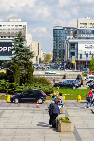 Varšava, obyčejné scénu v centru — Stock fotografie