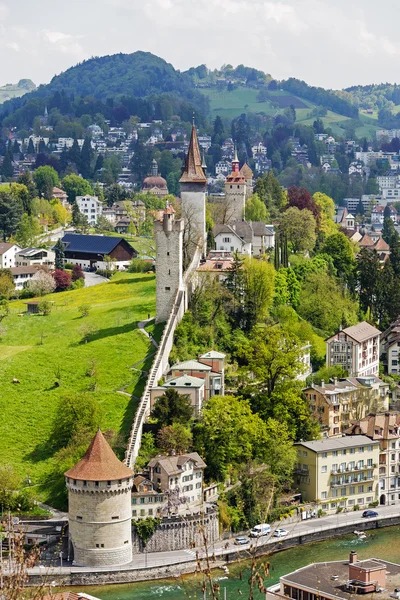 Musseg muur in Luzern — Stockfoto