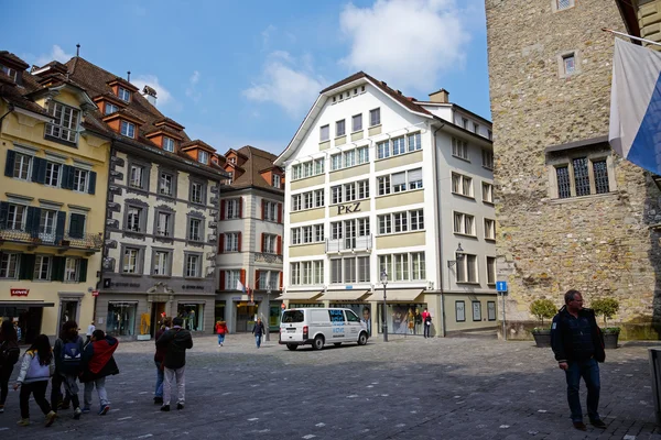 Kornmarkt in old town of Lucerne — Stock Photo, Image