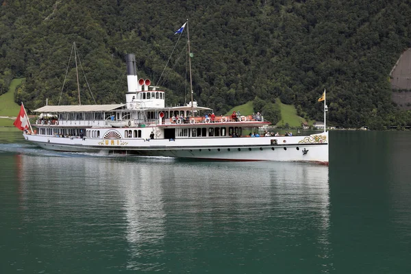 Lago Lucerna Suíça Setembro 2020 Uma Vista Vapor Remo Uri — Fotografia de Stock