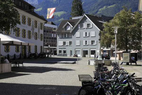 Altdorf Schweiz August 2020 Auf Einem Kleinen Platz Stehen Häuser — Stockfoto