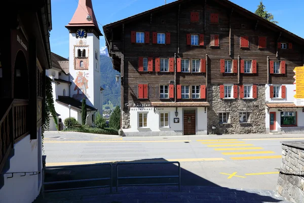 Burglen Schweiz August 2020 Gebäude Eines Kleinen Dorfes Kanton Uri — Stockfoto