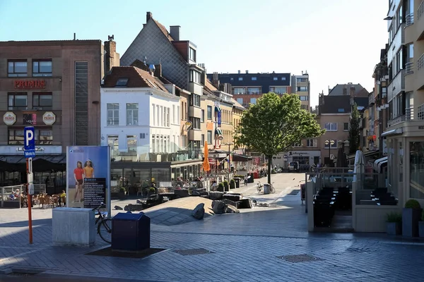 Ostend Belgium June 2010 Quiet Short Street Ends Here Diverse — Stock Photo, Image