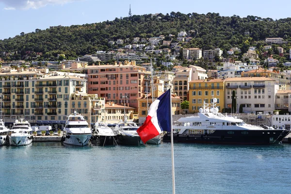 Haven lympia in nice in Frankrijk — Stockfoto