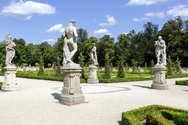 Garden Sculptures in the Warsaw's Wilanow park clipart