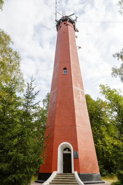 Lighthouse built of brick in Hel, Poland — Stock Photo, Image