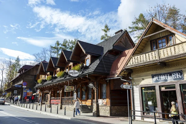 Wooden stylish building in Zakopane — Stock Photo, Image