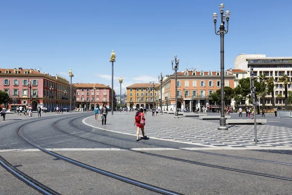 Площадь Массена, главная площадь Ниццы — стоковое фото