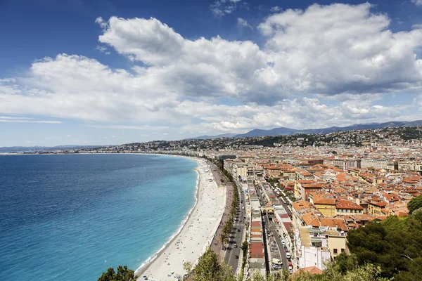 Cityscape of Nice and the coast line, França — Fotografia de Stock