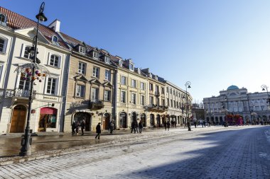 Varşova şehir merkezinde tarihi Royal Route