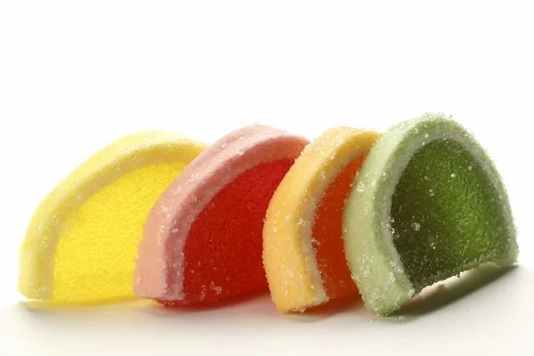 Jelly candies in four colors — Stock Photo, Image