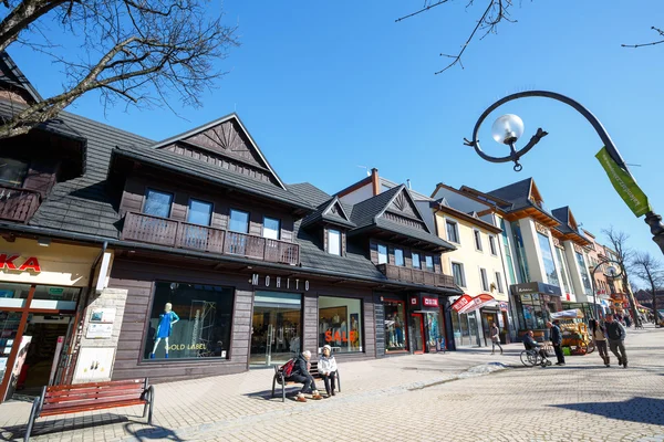 Commercial premises in downtown of Zakopane — Stock Photo, Image