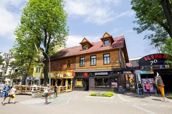 Residential house, made of wood at Krupowki — Zdjęcie stockowe