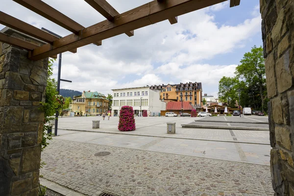 Vista sobre a Praça da Independência em Zakopane — Fotografia de Stock