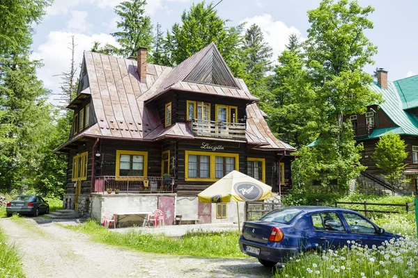 Villa de madera llamada Lucylla, Zakopane Fotos de stock