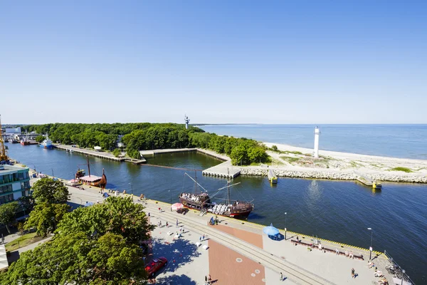 Il canale portuale di Kolobrzeg — Foto Stock