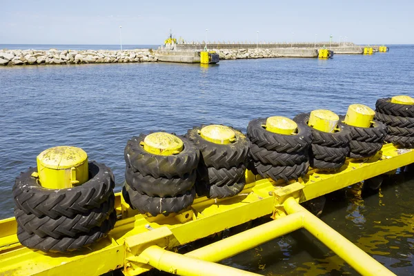 Strengthening of port infrastructure in Kolobrzeg — Zdjęcie stockowe