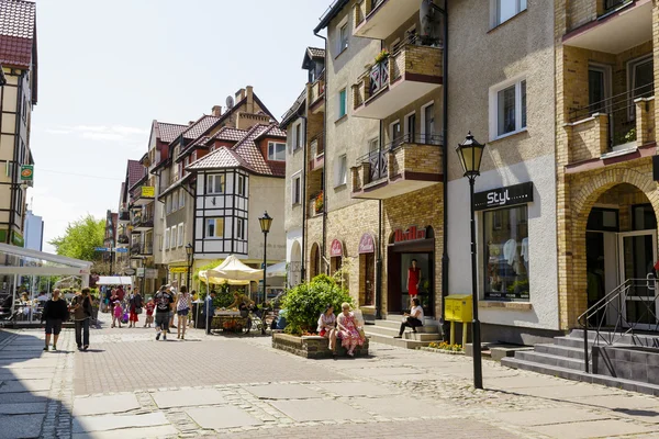 Townhouses in Kolobrzeg — Stock Photo, Image