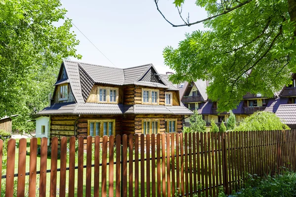 Wooden construction residential house, Zakopane — Zdjęcie stockowe