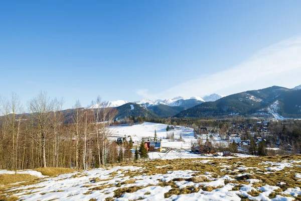 Winterlandschap rond de stad van Zakopane — Stockfoto