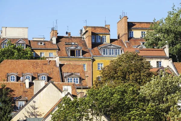 Roofs of houses of the old town shown in close-up — Stock Photo, Image