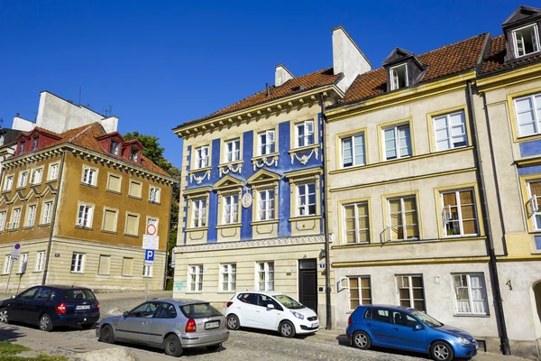 Townhouses at the Mostowa street, Warsaw — Stok fotoğraf