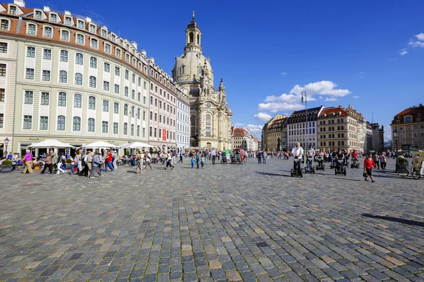 Celkový pohled na nové tržní náměstí, Drážďany — Stock fotografie
