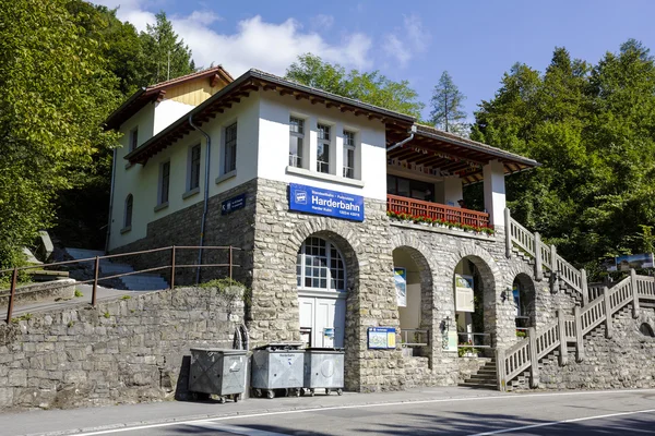 Lower station of the funicular to Harder Kulm — Stock fotografie