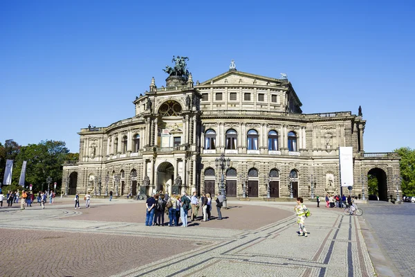 Semperoper, v opeře v Drážďanech — Stock fotografie