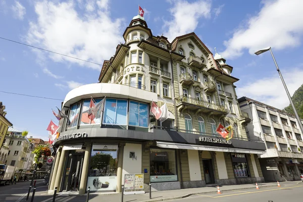 El espléndido hotel de Interlaken — Foto de Stock