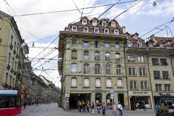 Tram system infrastructure in Bern — Stock fotografie