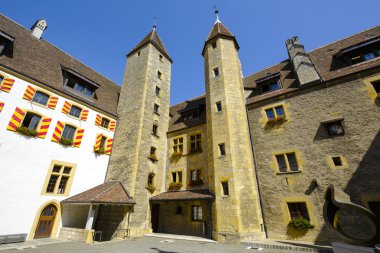 Courtyard of the castle in Neuchatel clipart
