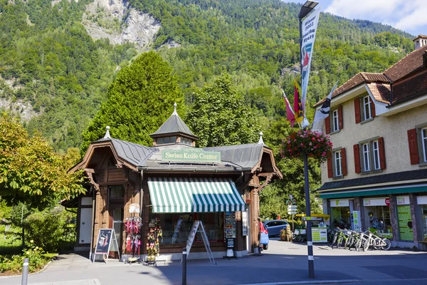 Stylized commercial pavilion in Interlaken — Stockfoto