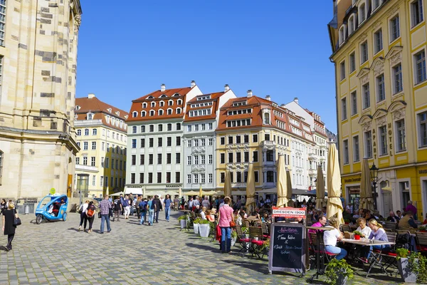 Vista geral da Praça do Novo Mercado, Dresden — Fotografia de Stock