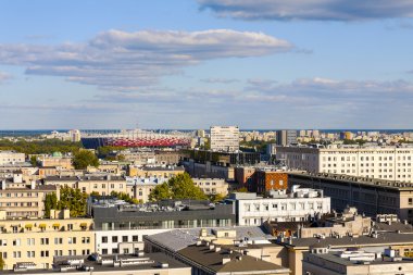 Aerial view of Warsaw in Poland