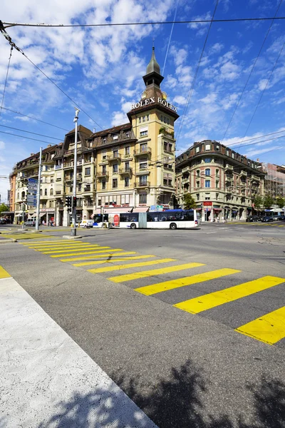 Architecture view of the city of Lausanne — Stock fotografie