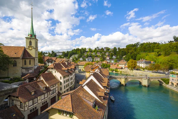 General view along the river Aare in Bern — Stock fotografie