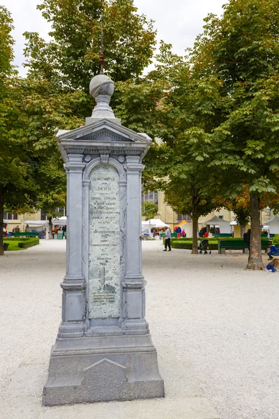 Column indicating constants geographic for Bern — Stok fotoğraf