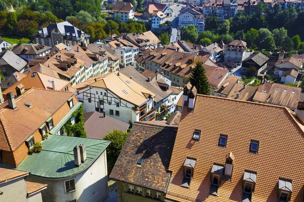 Telhados de Friburgo na Suíça — Fotografia de Stock