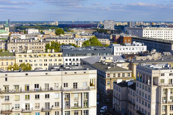 Varsavia, veduta aerea della città in Polonia — Foto Stock
